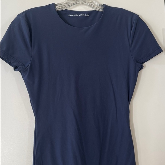 Abercrombie Women's Soft Matte Seamless Tee Bodysuit Navy size Small - Picture 6 of 12